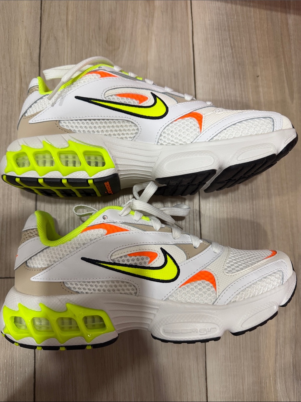 Nike woman White Neon Yellow & Orange Athletic Sneakers